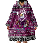 Personalized Sea Eagles Rugby Xmas Wearable Blanket Hoodie Australia NRL Mascot