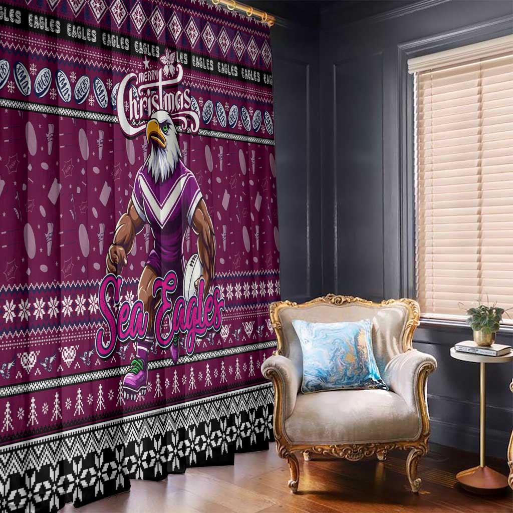 Sea Eagles Rugby Xmas Window Curtain Australia NRL Mascot