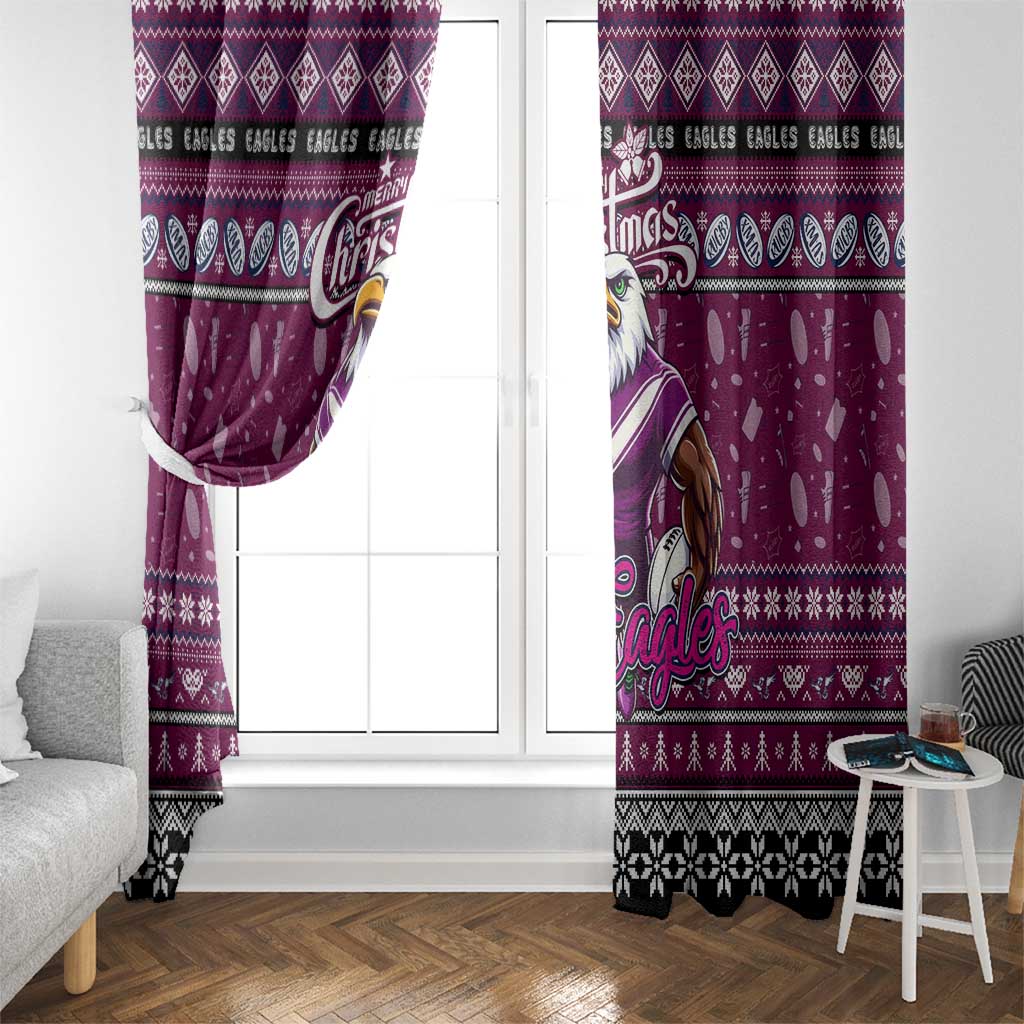 Sea Eagles Rugby Xmas Window Curtain Australia NRL Mascot