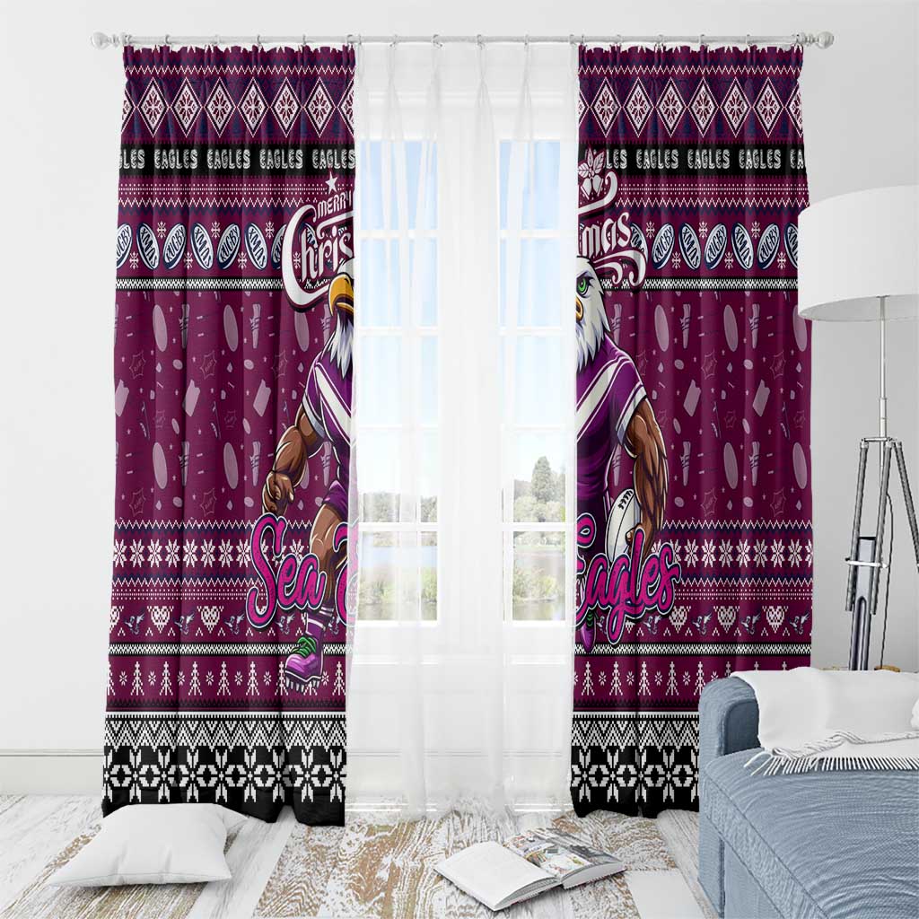 Sea Eagles Rugby Xmas Window Curtain Australia NRL Mascot