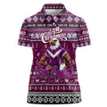Personalized Sea Eagles Rugby Xmas Women Polo Shirt Australia NRL Mascot