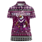 Personalized Sea Eagles Rugby Xmas Women Polo Shirt Australia NRL Mascot