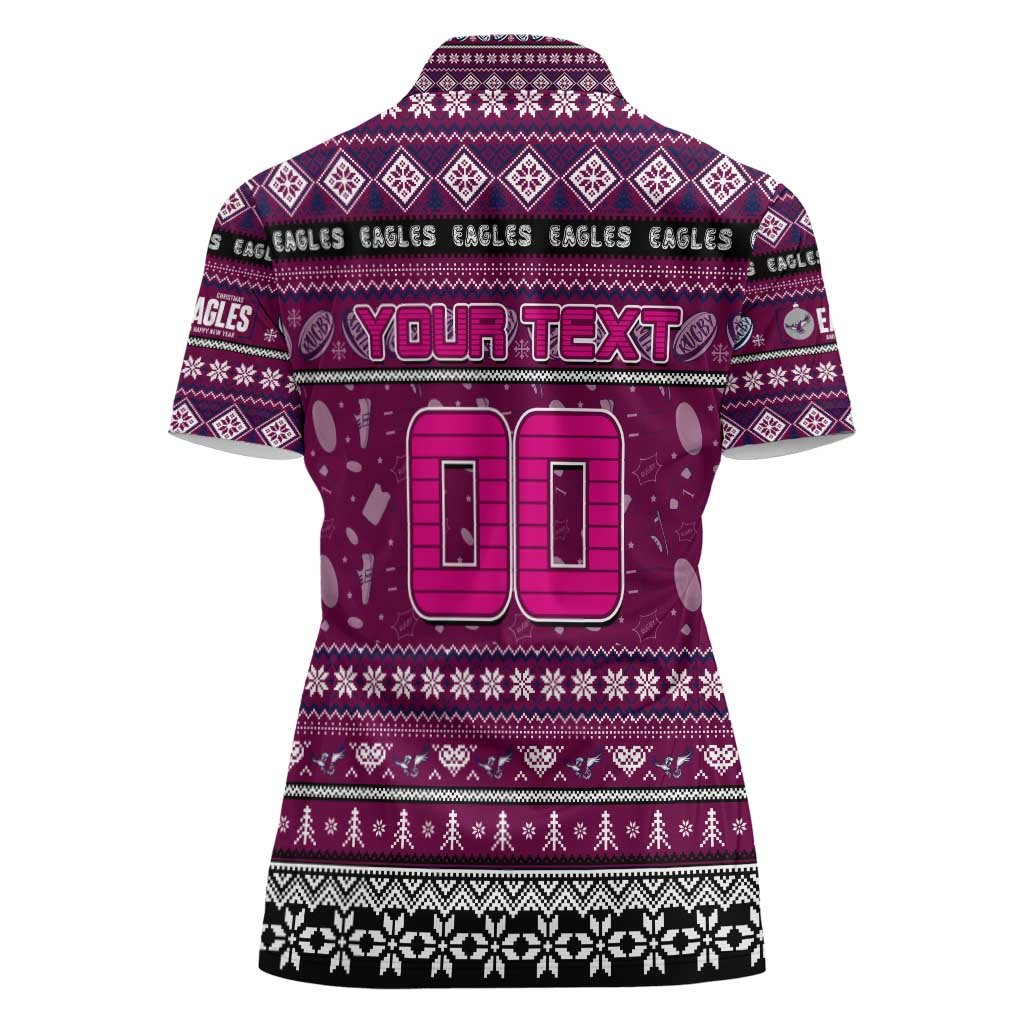 Personalized Sea Eagles Rugby Xmas Women Polo Shirt Australia NRL Mascot