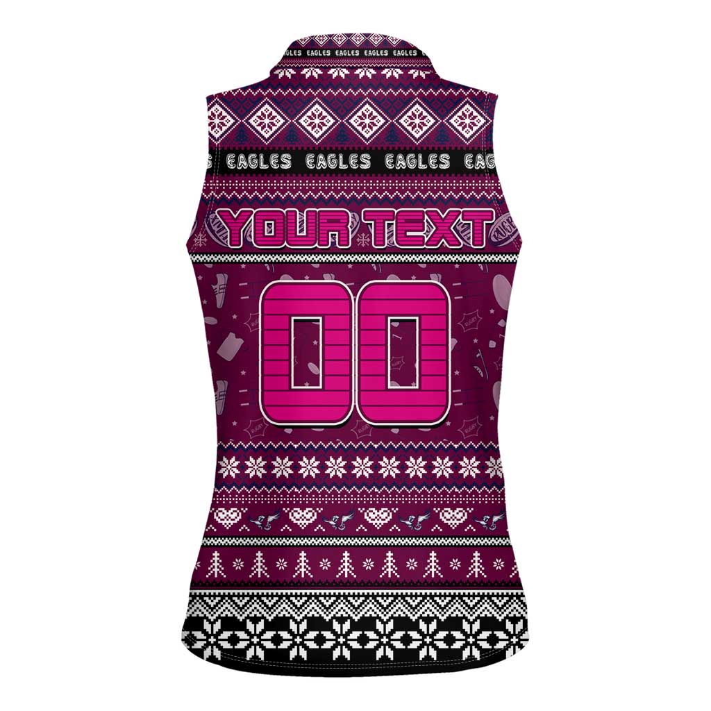 Personalized Sea Eagles Rugby Xmas Women Sleeveless Polo Shirt Australia NRL Mascot