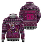 Personalized Sea Eagles Rugby Xmas Zip Hoodie Australia NRL Mascot