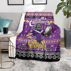 Storm Rugby Xmas Blanket Australia NRL Mascot