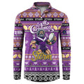Personalized Storm Rugby Xmas Button Sweatshirt Australia NRL Mascot