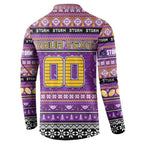 Personalized Storm Rugby Xmas Button Sweatshirt Australia NRL Mascot