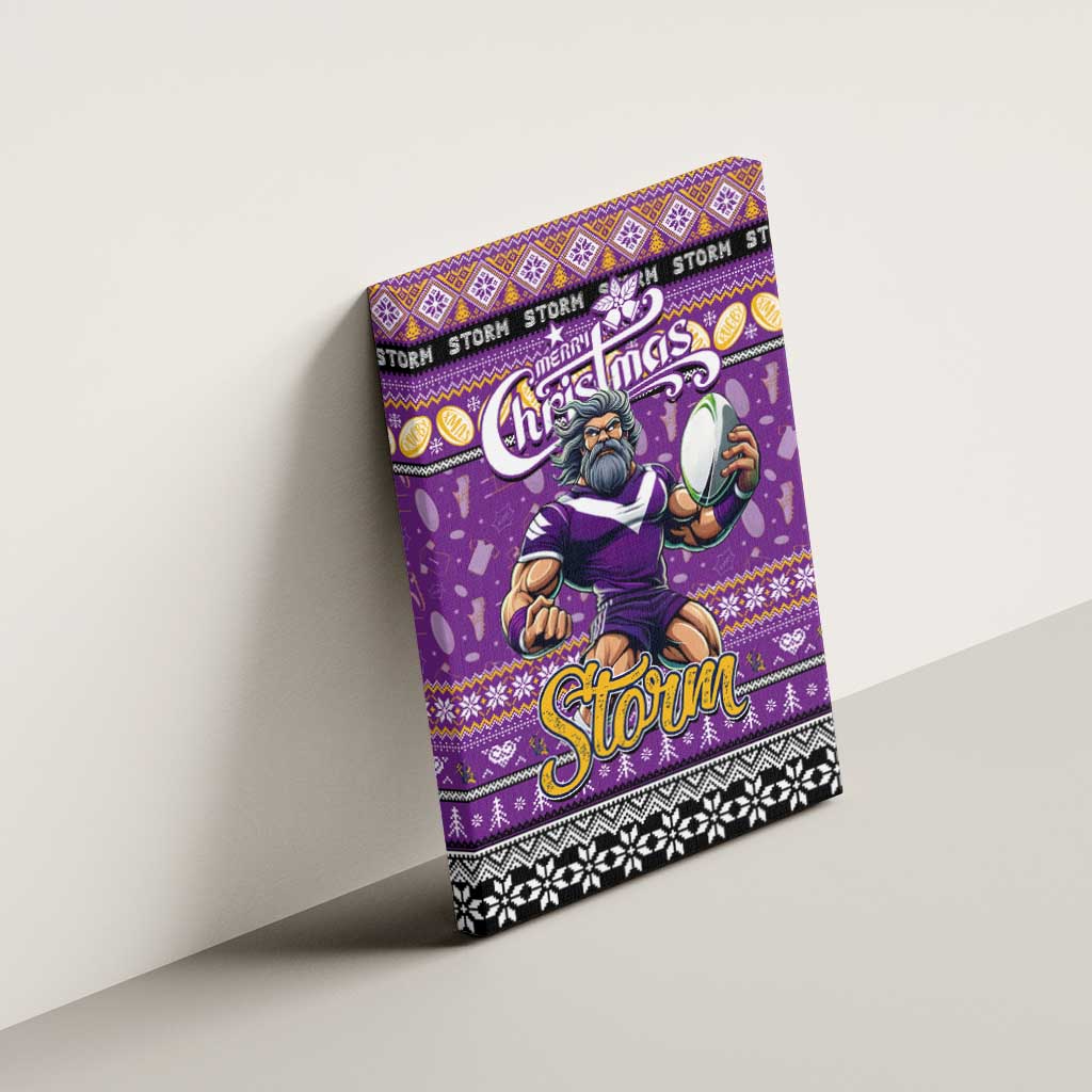 Storm Rugby Xmas Canvas Wall Art Australia NRL Mascot