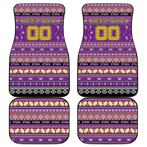 Storm Rugby Xmas Car Mats Australia NRL Mascot