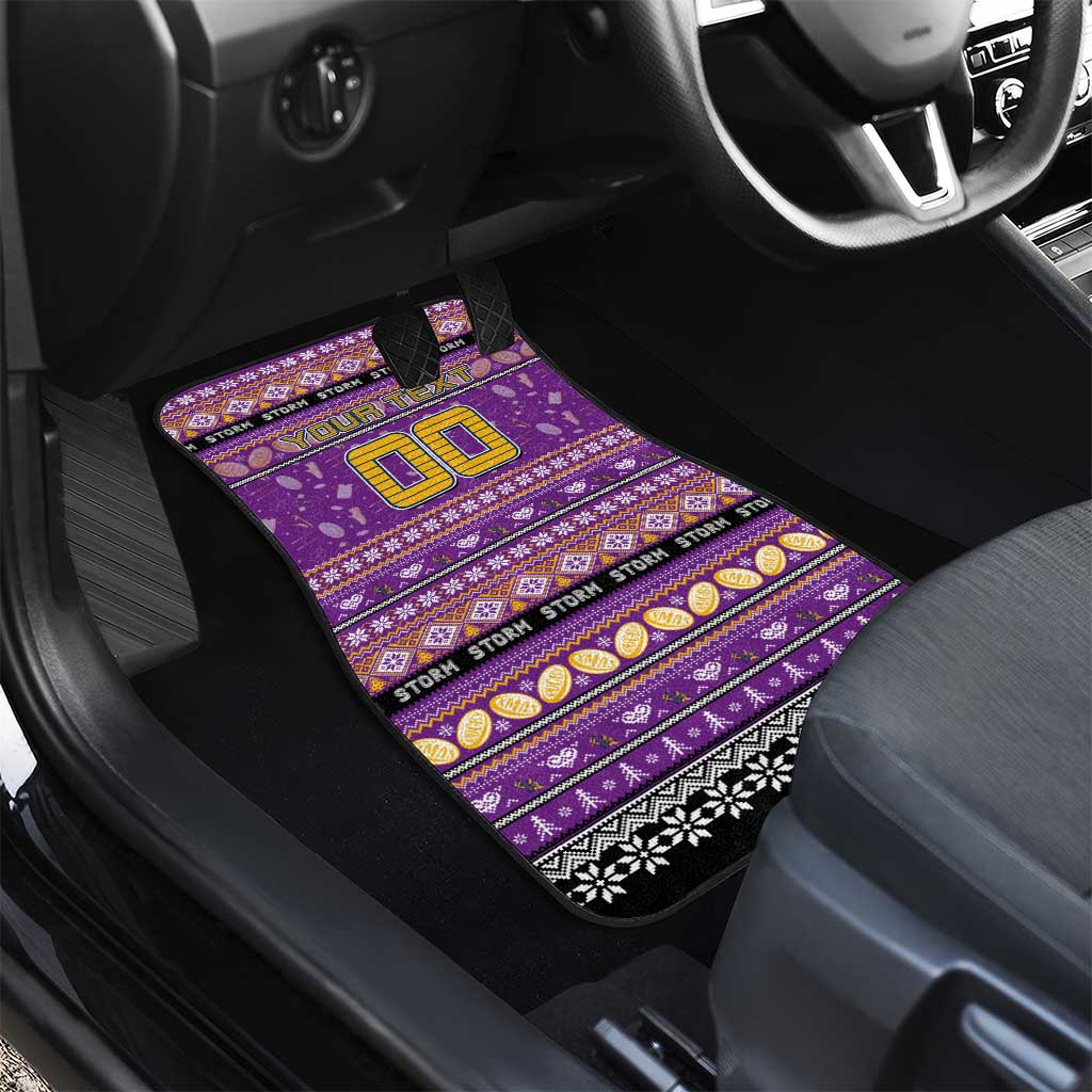Storm Rugby Xmas Car Mats Australia NRL Mascot