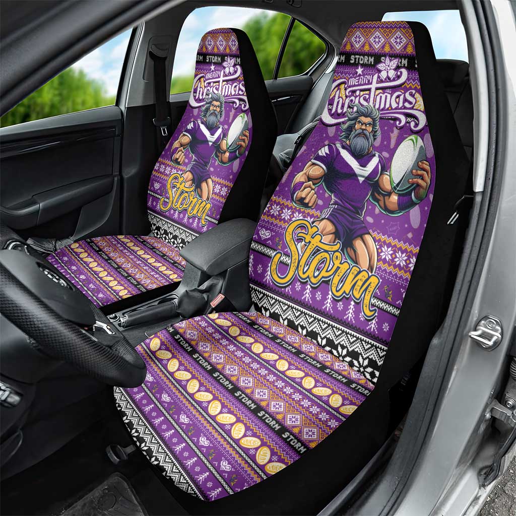 Storm Rugby Xmas Car Seat Cover Australia NRL Mascot