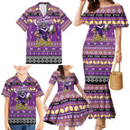 Personalized Storm Rugby Xmas Family Matching Mermaid Dress and Hawaiian Shirt Australia NRL Mascot