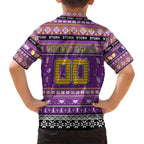 Personalized Storm Rugby Xmas Family Matching Puletasi and Hawaiian Shirt Australia NRL Mascot