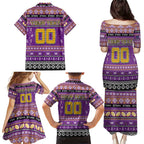 Personalized Storm Rugby Xmas Family Matching Puletasi and Hawaiian Shirt Australia NRL Mascot