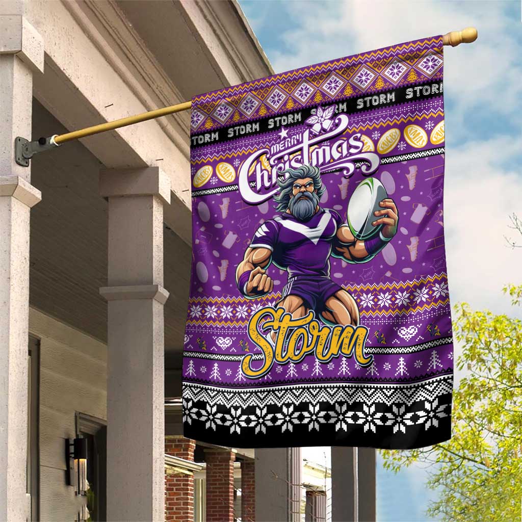 Storm Rugby Xmas Garden Flag Australia NRL Mascot
