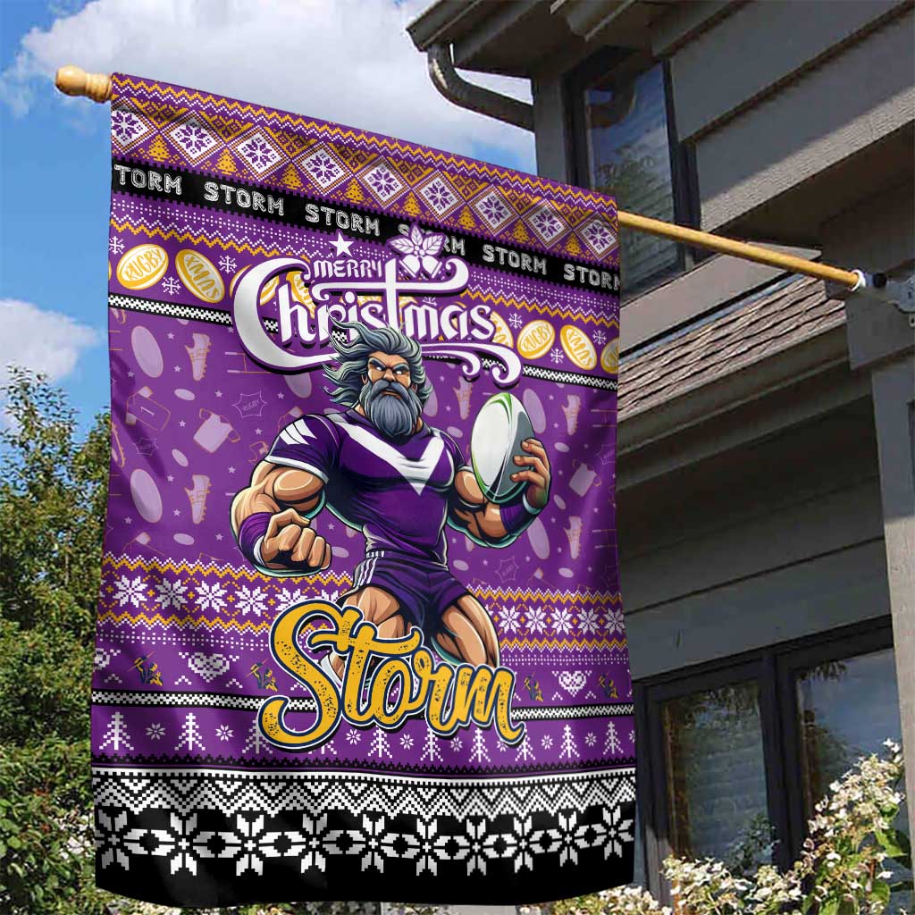 Storm Rugby Xmas Garden Flag Australia NRL Mascot