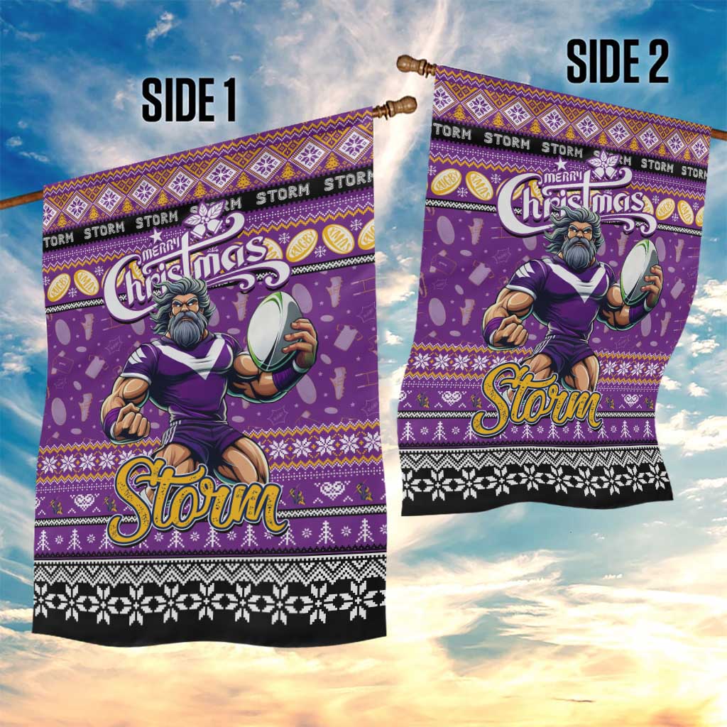Storm Rugby Xmas Garden Flag Australia NRL Mascot