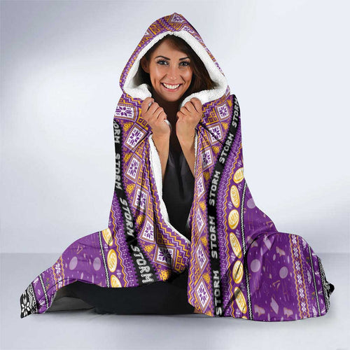 Storm Rugby Xmas Hooded Blanket Australia NRL Mascot