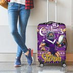 Storm Rugby Xmas Luggage Cover Australia NRL Mascot