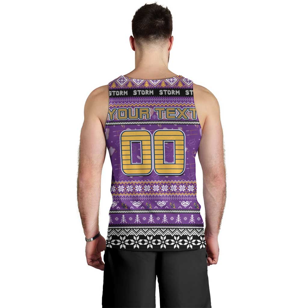 Personalized Storm Rugby Xmas Men Tank Top Australia NRL Mascot
