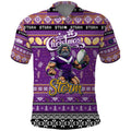 Personalized Storm Rugby Xmas Polo Shirt Australia NRL Mascot