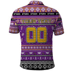Personalized Storm Rugby Xmas Polo Shirt Australia NRL Mascot
