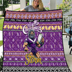 Storm Rugby Xmas Quilt Australia NRL Mascot