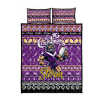 Storm Rugby Xmas Quilt Bed Set Australia NRL Mascot