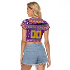 Personalized Storm Rugby Xmas Raglan Cropped T Shirt Australia NRL Mascot