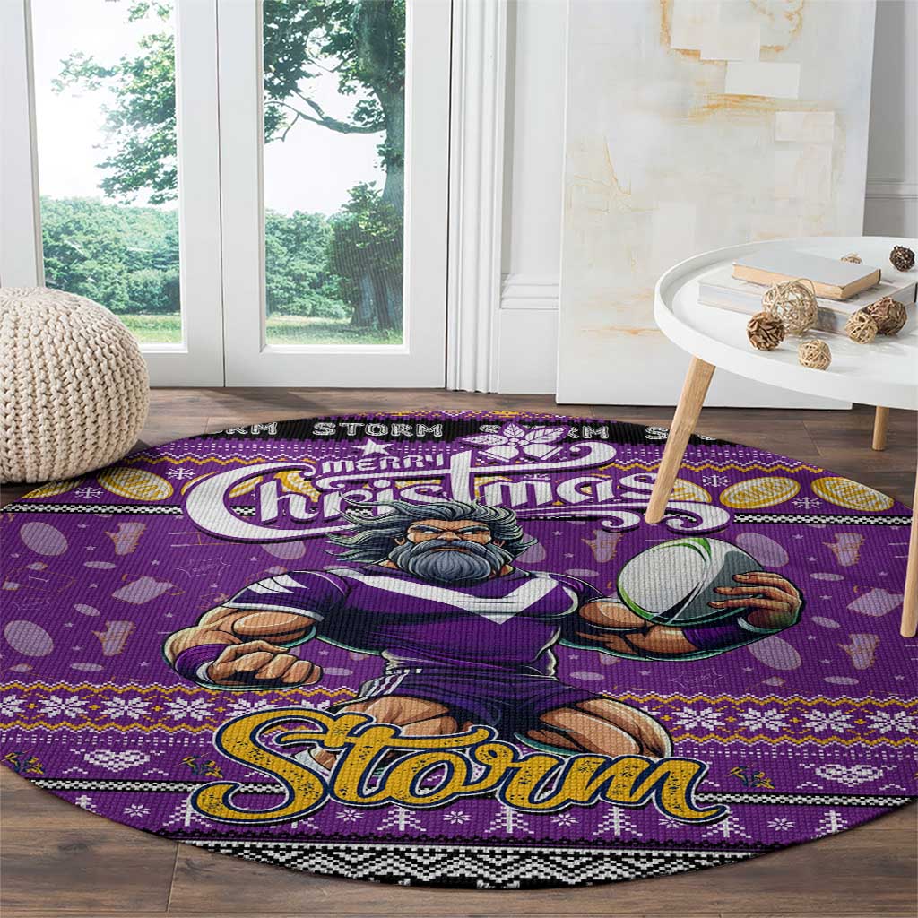 Storm Rugby Xmas Round Carpet Australia NRL Mascot