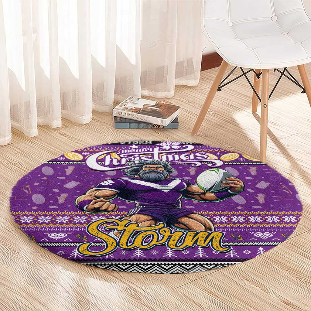 Storm Rugby Xmas Round Carpet Australia NRL Mascot