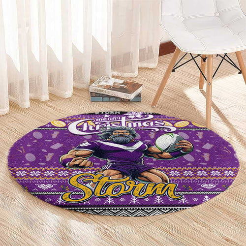 Storm Rugby Xmas Round Carpet Australia NRL Mascot