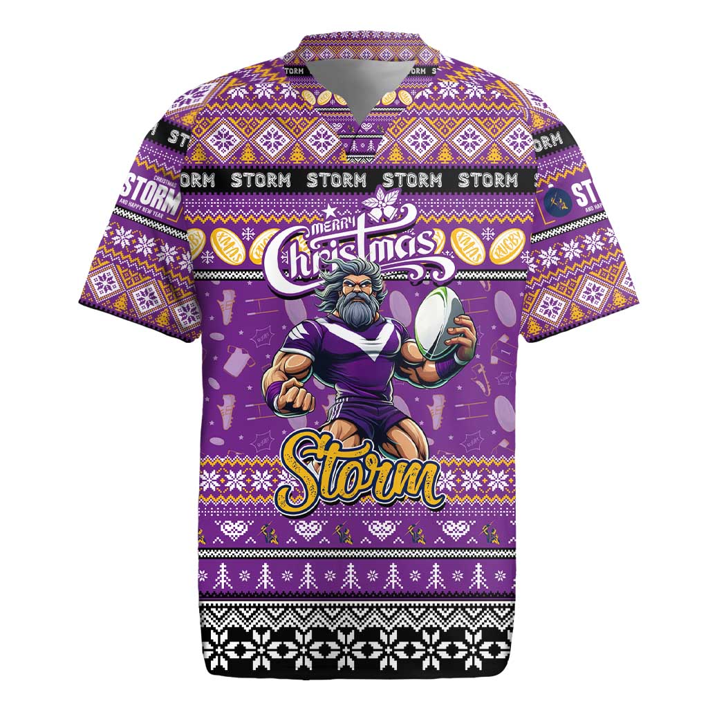 Personalized Storm Rugby Xmas Rugby Jersey Australia NRL Mascot