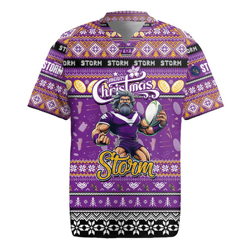 Personalized Storm Rugby Xmas Rugby Jersey Australia NRL Mascot