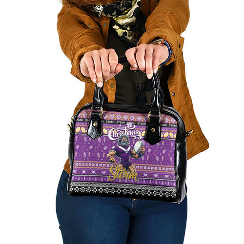 Storm Rugby Xmas Shoulder Handbag Australia NRL Mascot