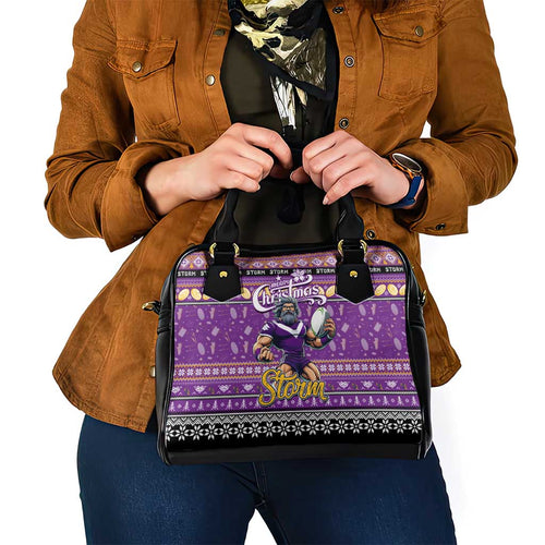 Storm Rugby Xmas Shoulder Handbag Australia NRL Mascot