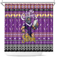 Storm Rugby Xmas Shower Curtain Australia NRL Mascot