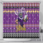 Storm Rugby Xmas Shower Curtain Australia NRL Mascot