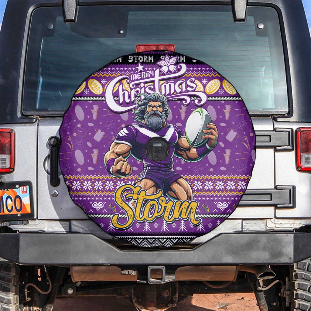 Storm Rugby Xmas Spare Tire Cover Australia NRL Mascot
