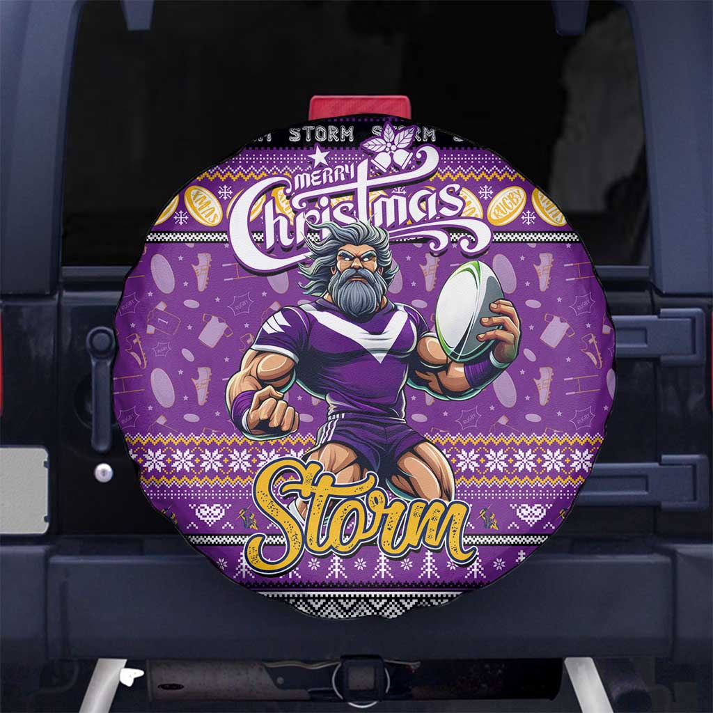 Storm Rugby Xmas Spare Tire Cover Australia NRL Mascot