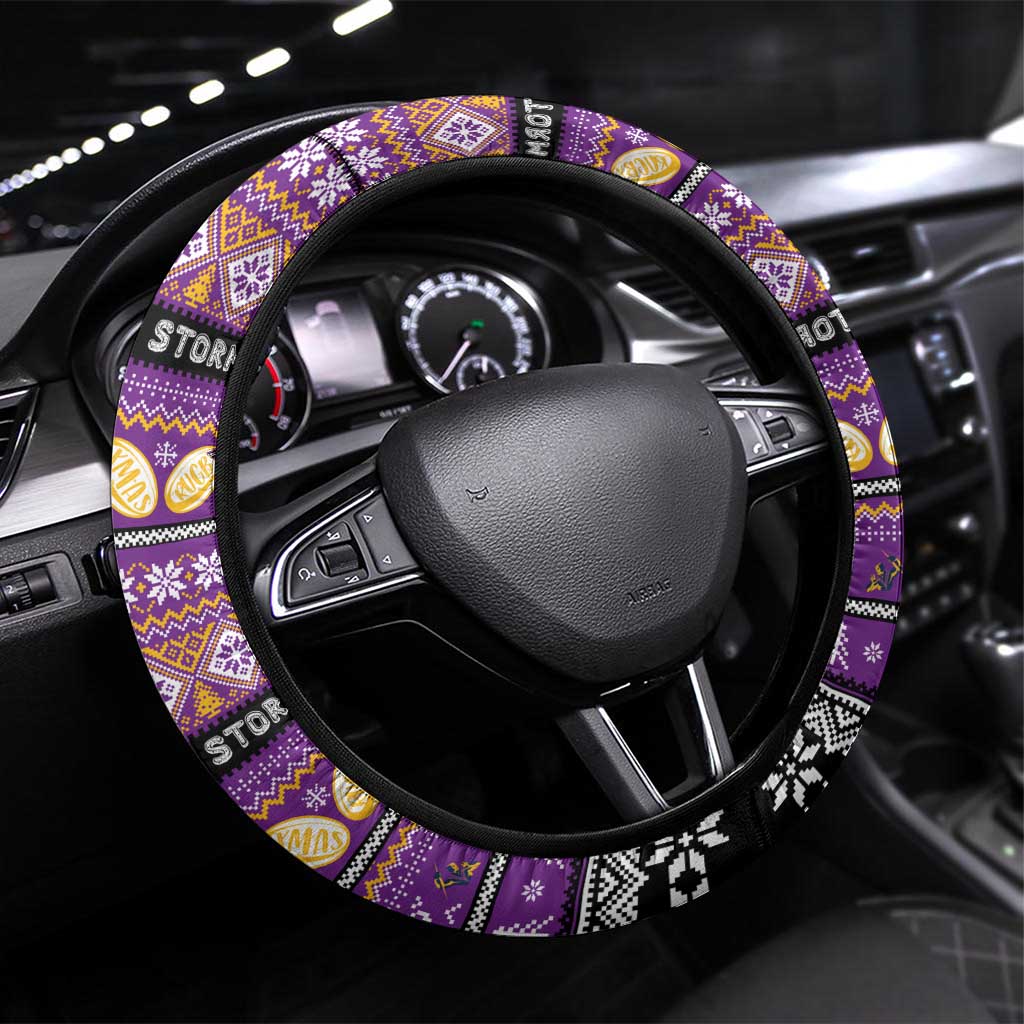 Storm Rugby Xmas Steering Wheel Cover Australia NRL Mascot