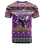 Personalized Storm Rugby Xmas T Shirt Australia NRL Mascot