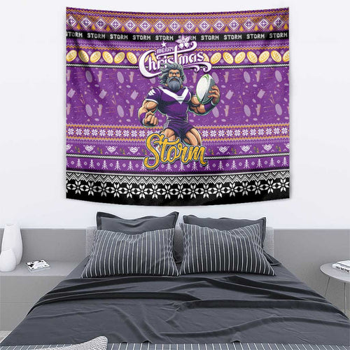 Storm Rugby Xmas Tapestry Australia NRL Mascot