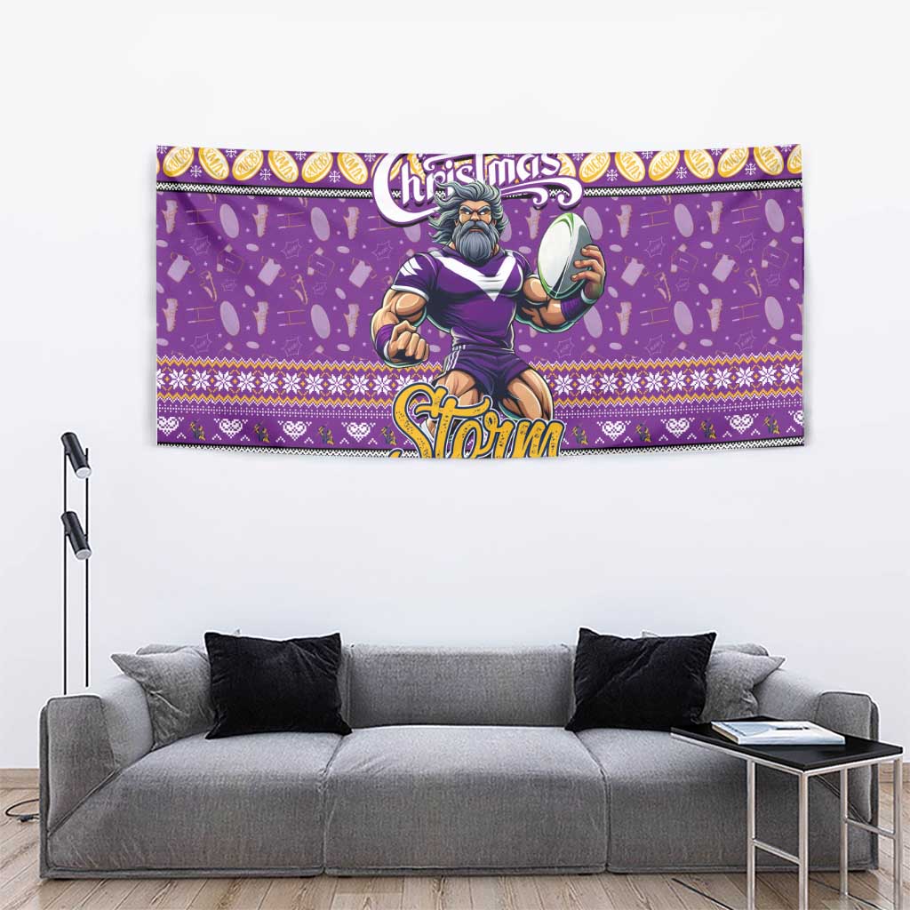 Storm Rugby Xmas Tapestry Australia NRL Mascot