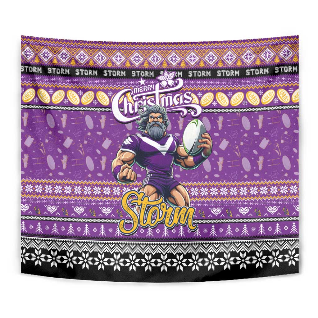 Storm Rugby Xmas Tapestry Australia NRL Mascot