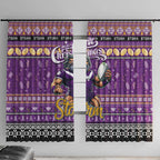 Storm Rugby Xmas Window Curtain Australia NRL Mascot