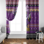 Storm Rugby Xmas Window Curtain Australia NRL Mascot