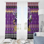 Storm Rugby Xmas Window Curtain Australia NRL Mascot