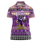 Personalized Storm Rugby Xmas Women Polo Shirt Australia NRL Mascot
